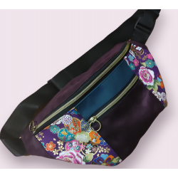 Sac banane en suedine 4 zips